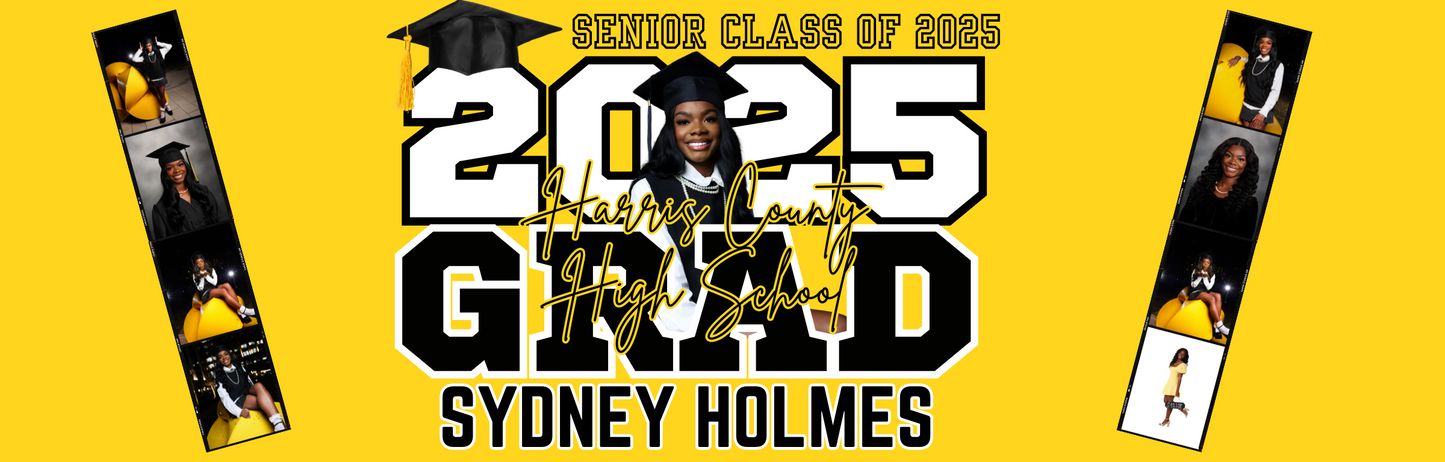 Custom Graduation Banner w/ Grommets 5ft X 16ft