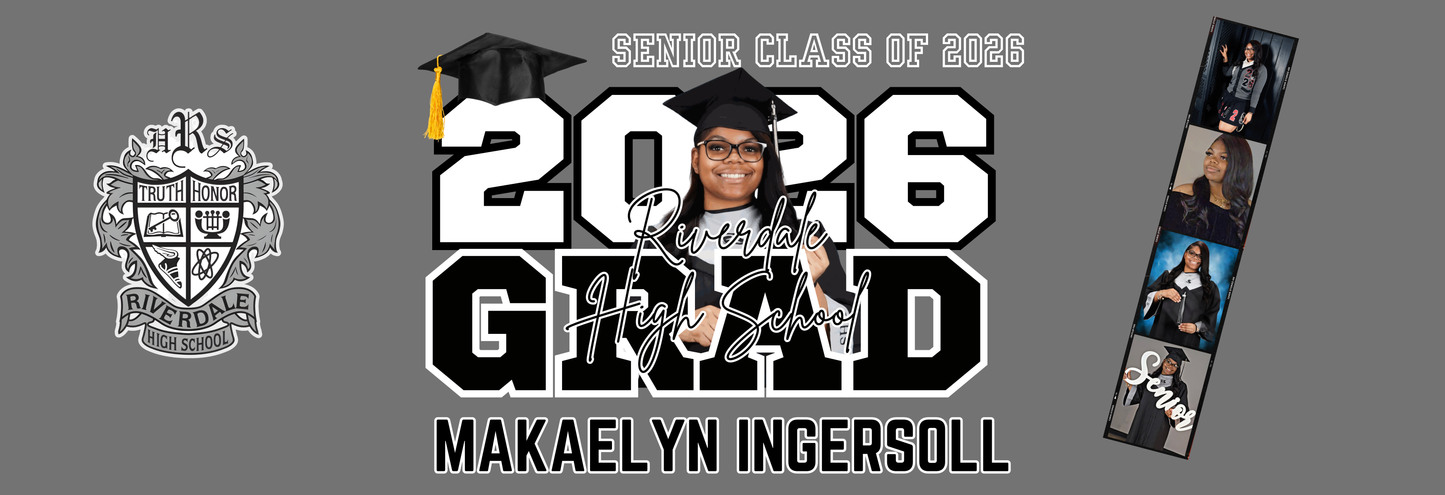 Custom Graduation Banner w/ Grommets 2X6