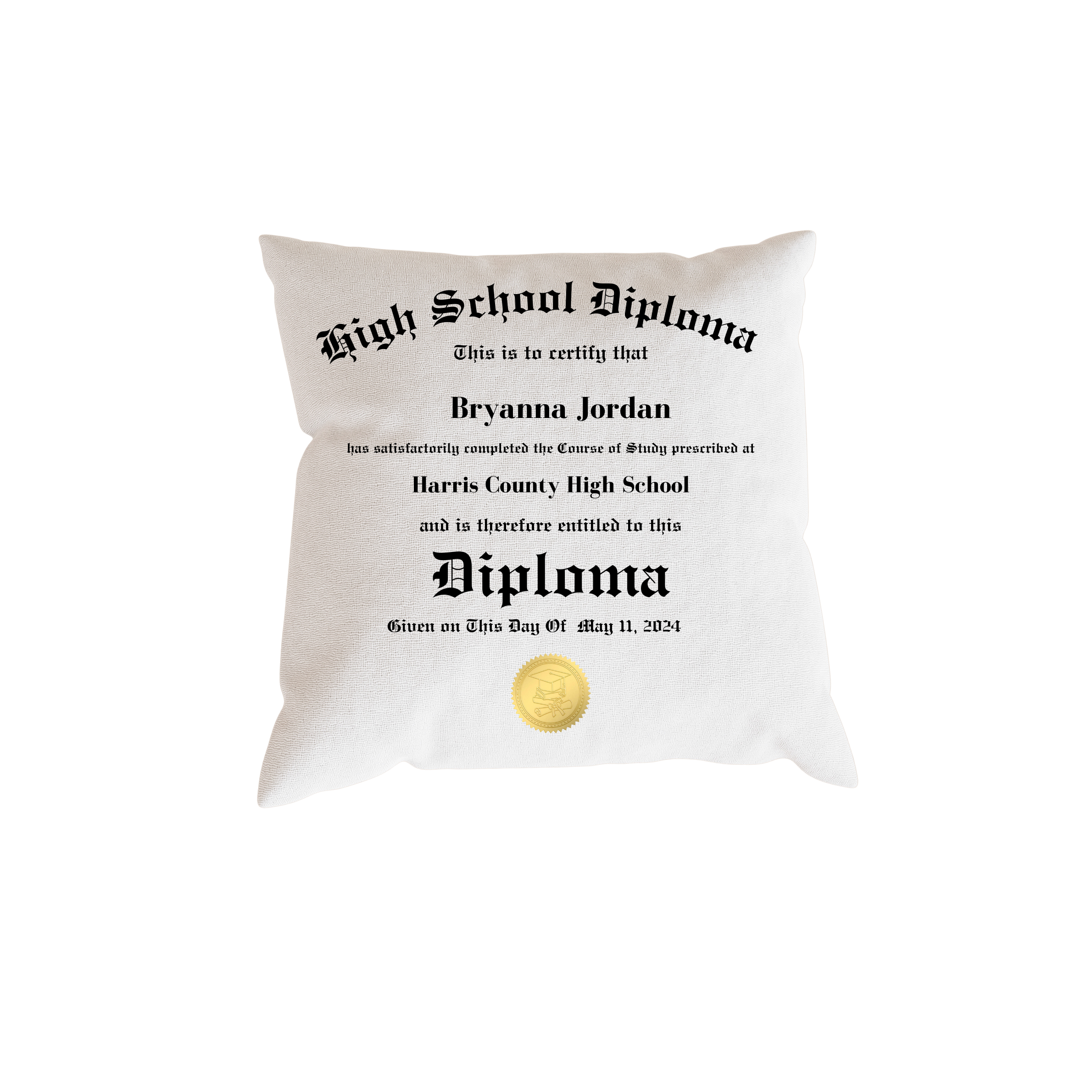 Custom Grad Pillow