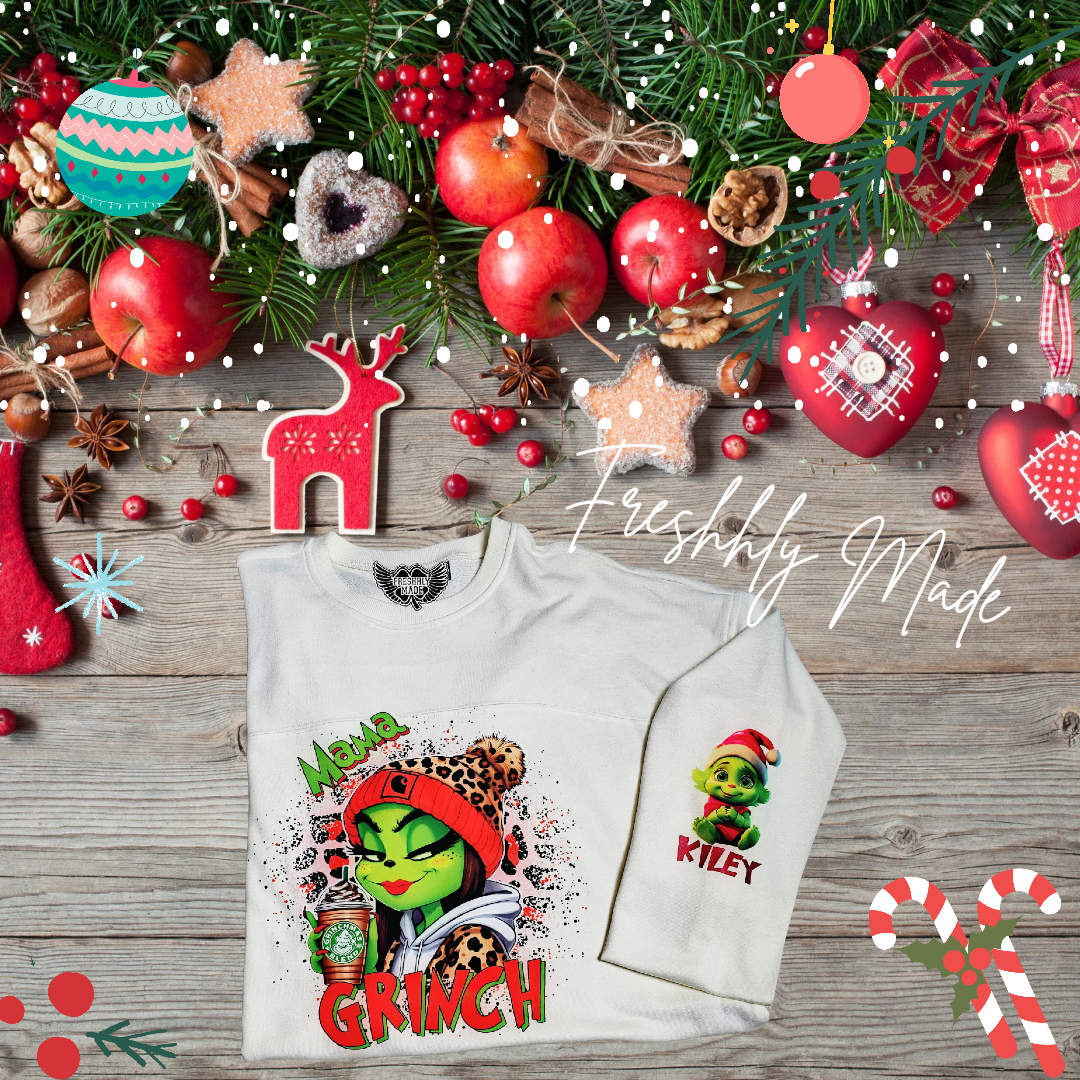 Custom Mama Grinchy Sweatshirt