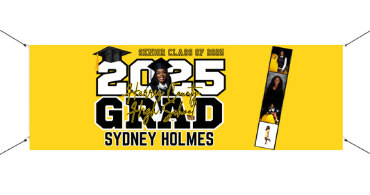 Custom Graduation Banner w/ Grommets 2X6