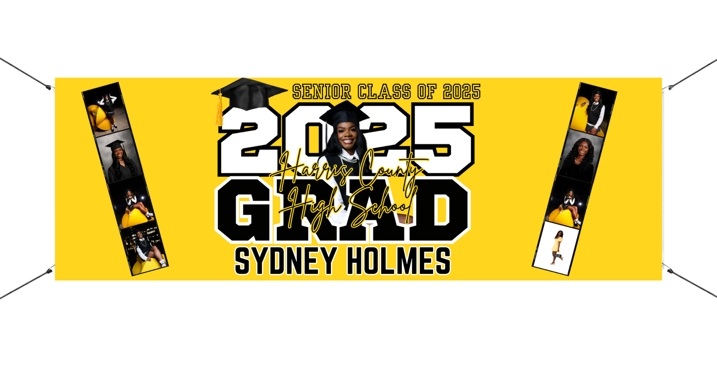 Custom Graduation Banner w/ Grommets 2X6