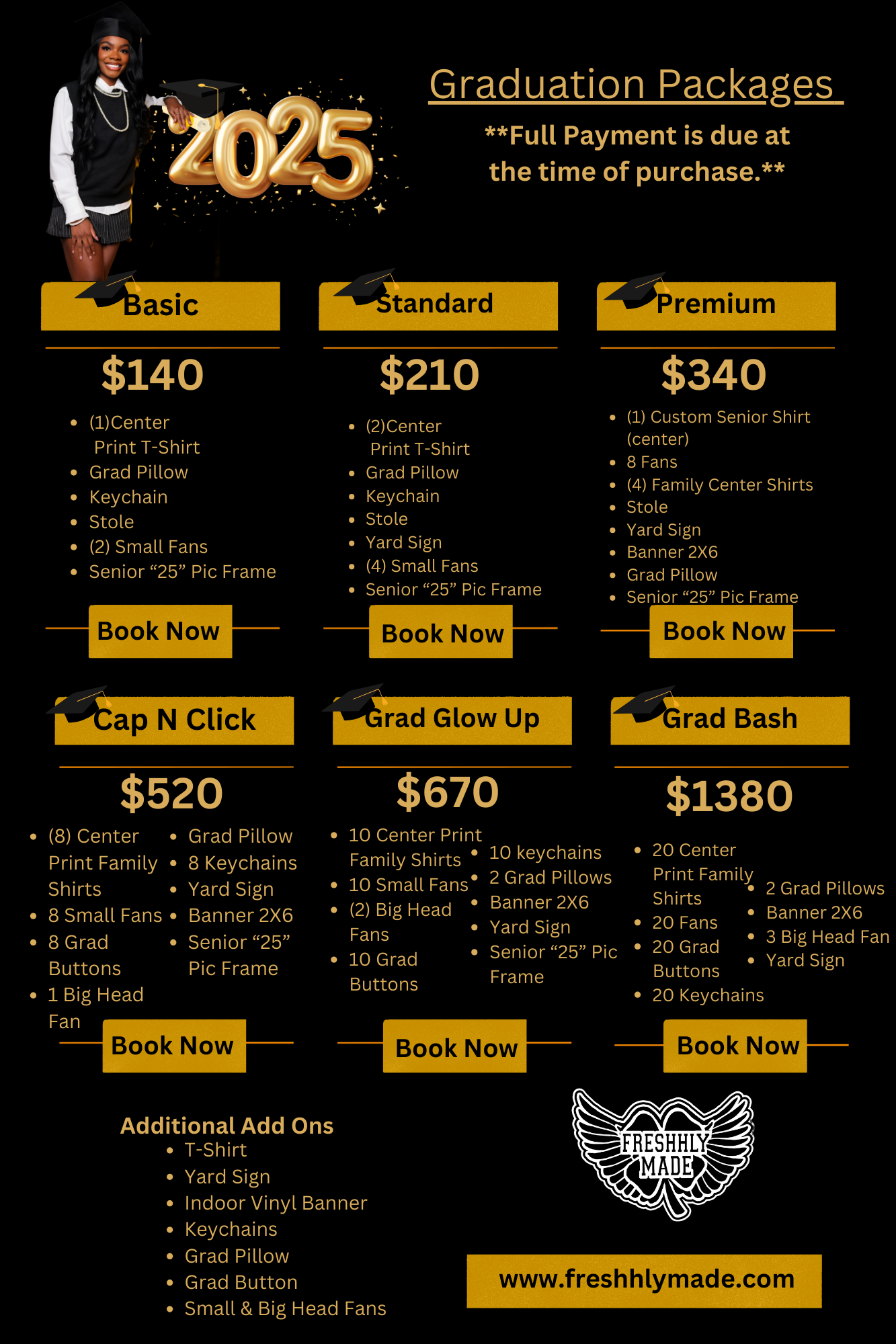2025 Graduation Packages – FRESHHLY MADE