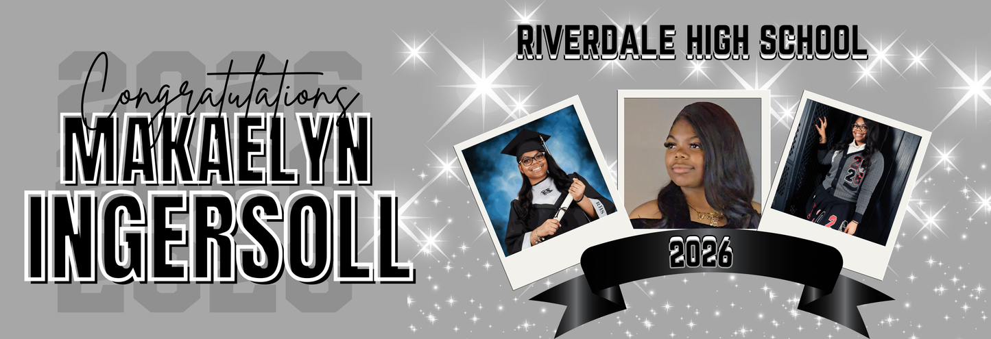 Custom Graduation Banner w/ Grommets 2X6
