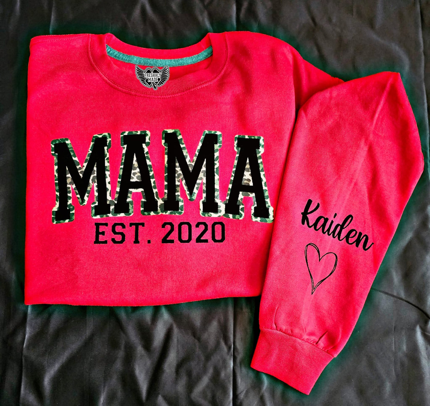 Custom Mama Cheetah Print Sweatshirt