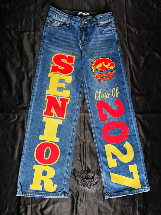 Custom Senior 2025 Jeans – Personalized Graduation Jeans (Junior Sizing)