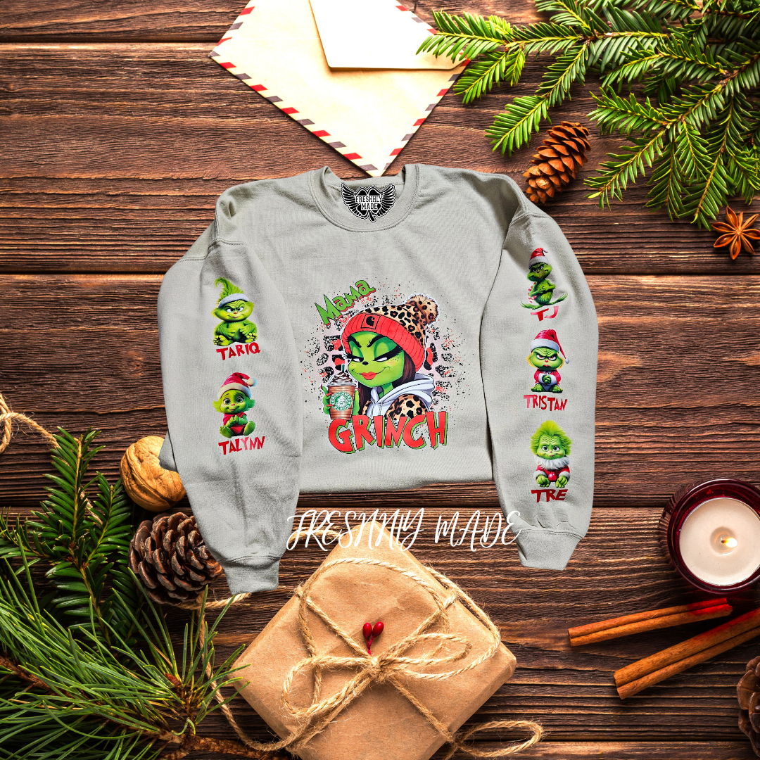 Custom Mama Grinchy Sweatshirt